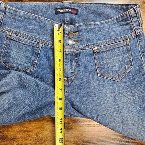 VTG American Eagle Flare Jeans Womens 10 Blue Next Level Stretch Denim 32x33 - Picture 4 of 8
